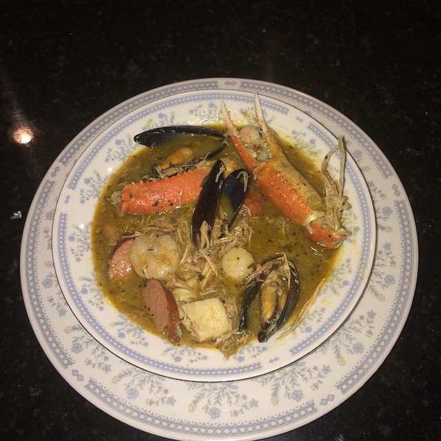 Seafood gumbo...scallops, crab, mussels, shrimp, chicken &… Flickr