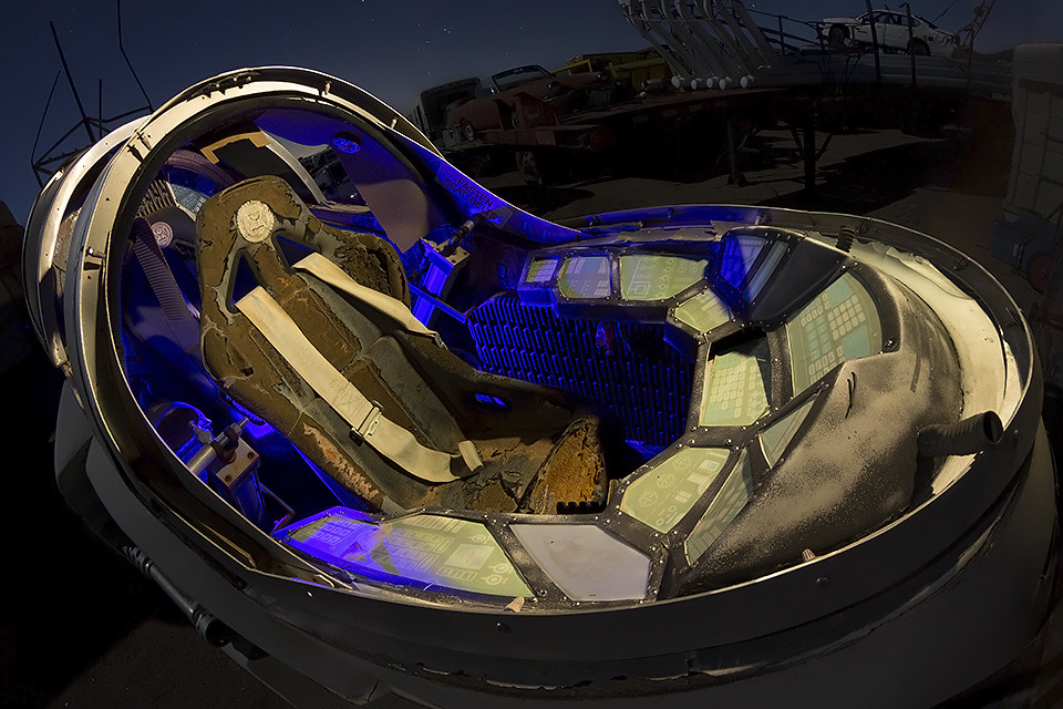 Paul's Junkyard, Night Photos of a Salvage Yard for Movie Prop Vehicles