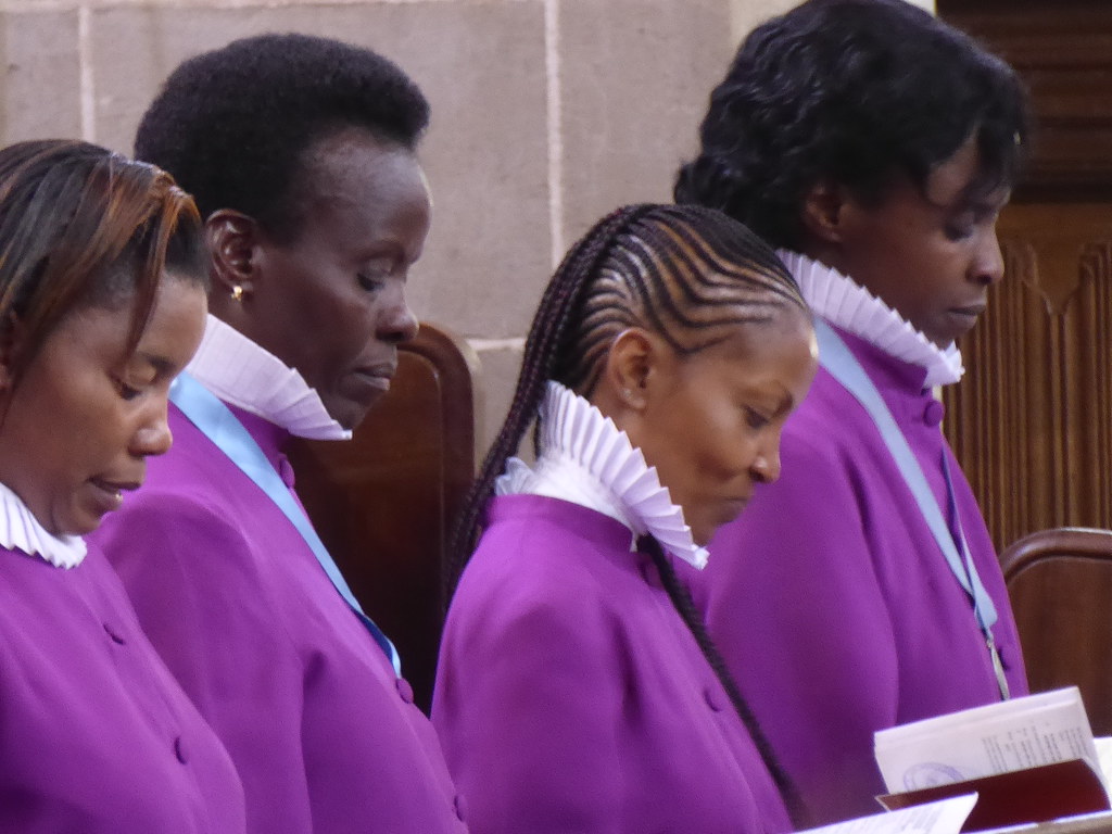 Purple choir robes for Lent and Advent only. Isabelle