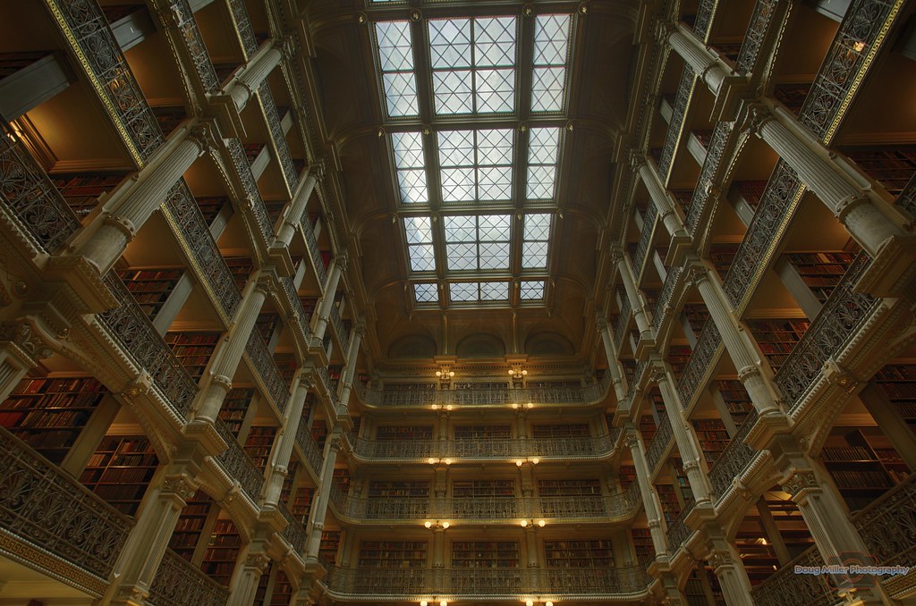 "Peabody Library, another view." The Peabody Library, look… Flickr