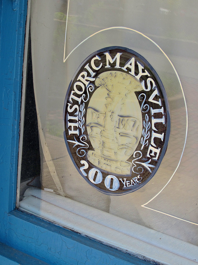 Historic Maysville, Maysville, KY Painted sign in a window… Flickr