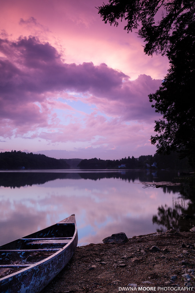 Sunset on the Pond, West Harbor Pond, Maine North American… Flickr