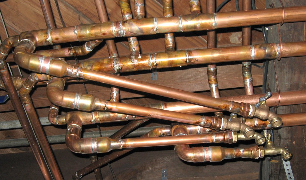 Pipes Heating pipes, in a friend's basement. Michael Pereckas Flickr