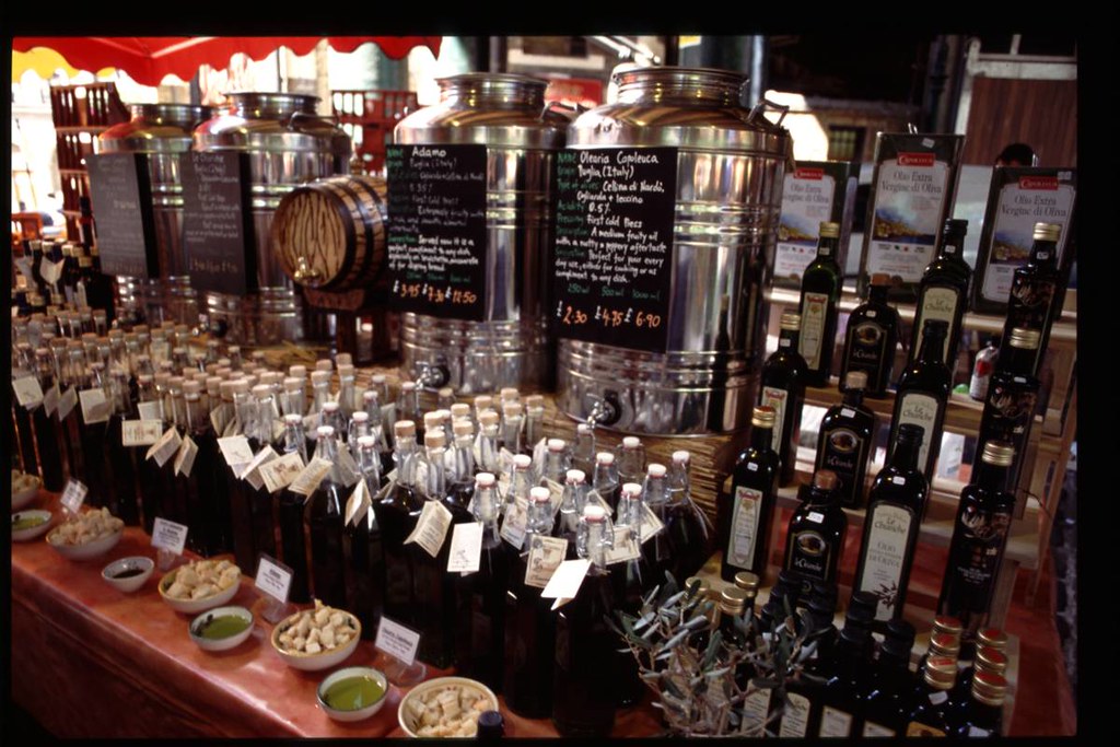 Olive oil Stall at Borough Market selling olive oil Peter Reed Flickr