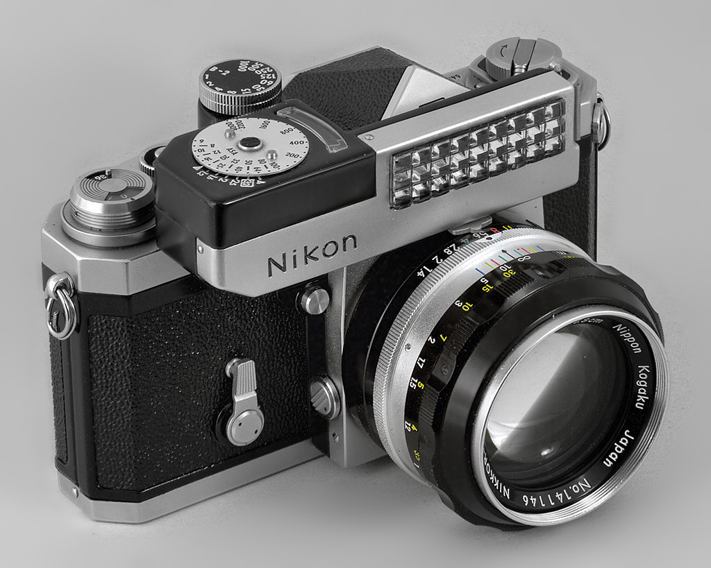 Nikon F with Clipon Meter Nikon F film camera Eyel… Flickr