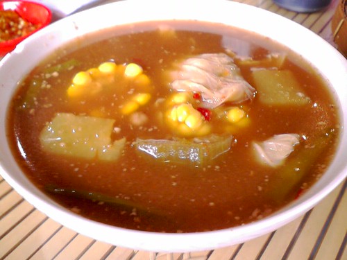 sayur asem lombok ijo sayur asem, warna kuah coklat