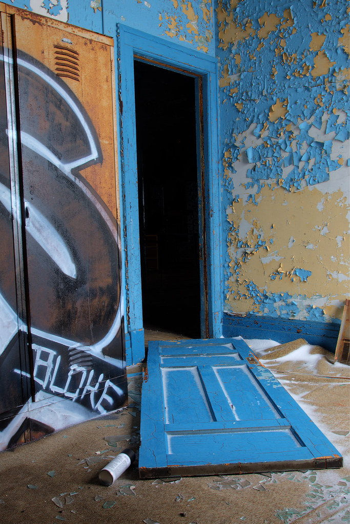 Locker room, abandoned orphanage, Buffalo, New York Flickr