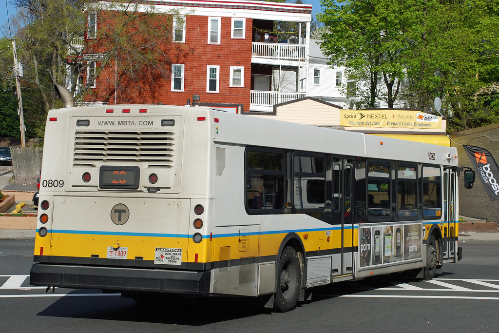 MBTA New Flyer MBTA New Flyer D40LF bus in Ashmont. So Cal Metro