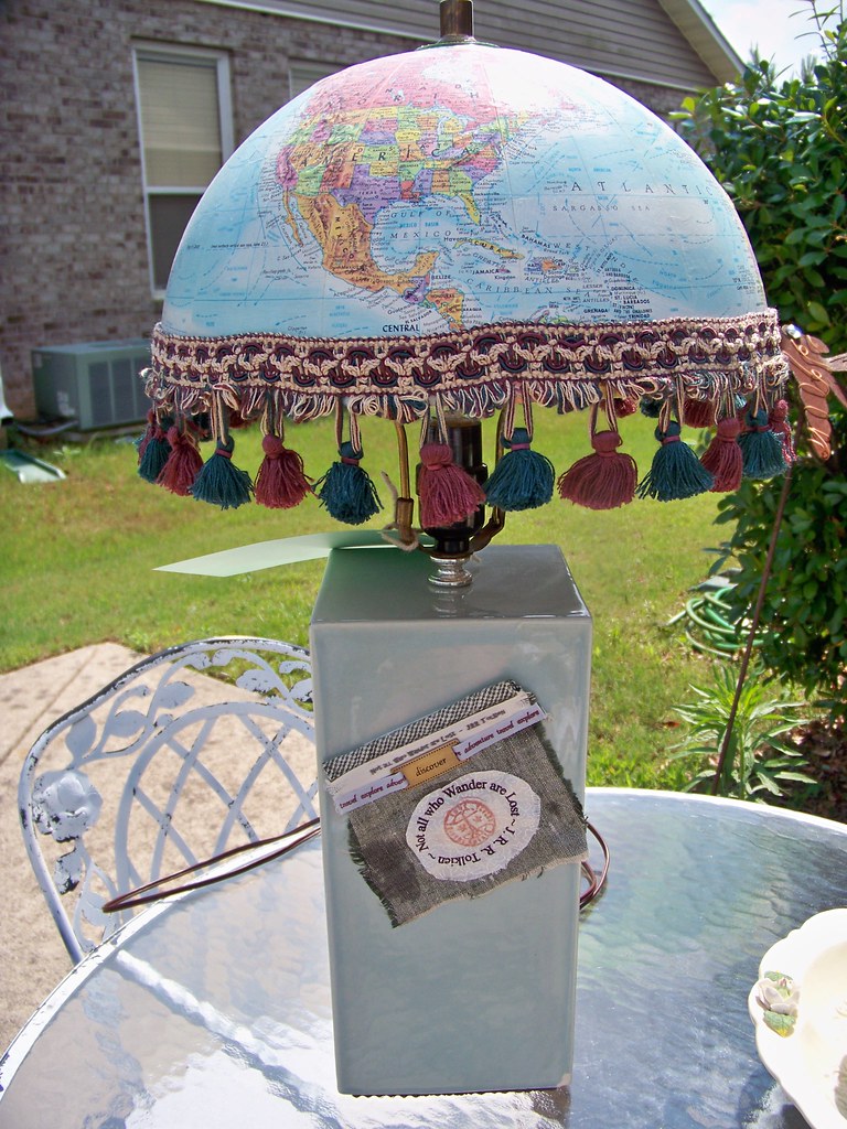 Mixed Media recycle Upcycle Globe Shades Lamps frstyfrolk/Cyndi Flickr