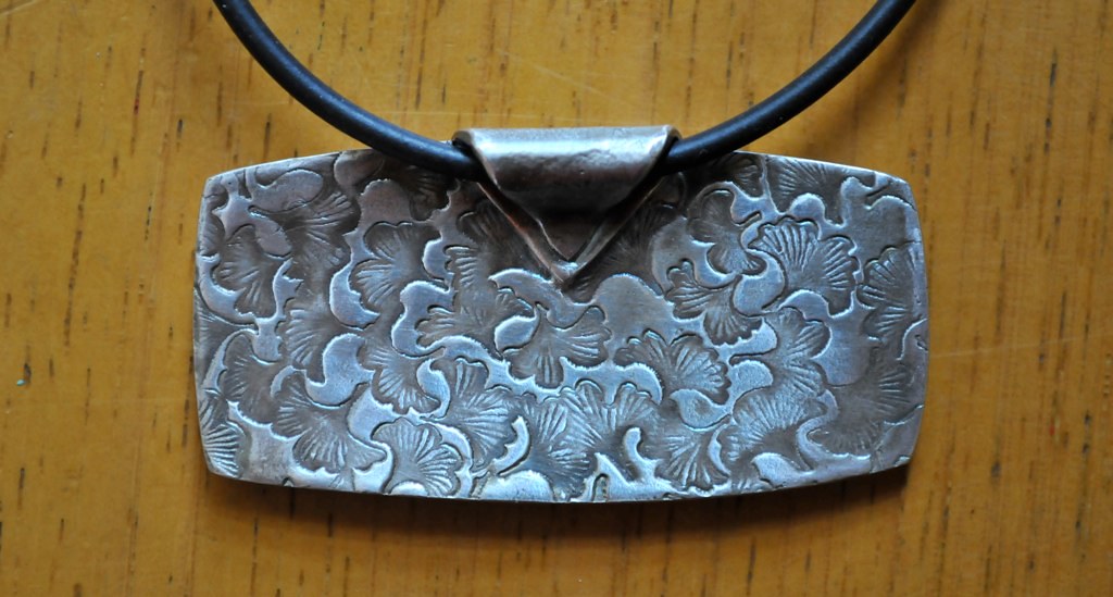 silver PMC Rustling Leaves back The back of the necklace. … Flickr