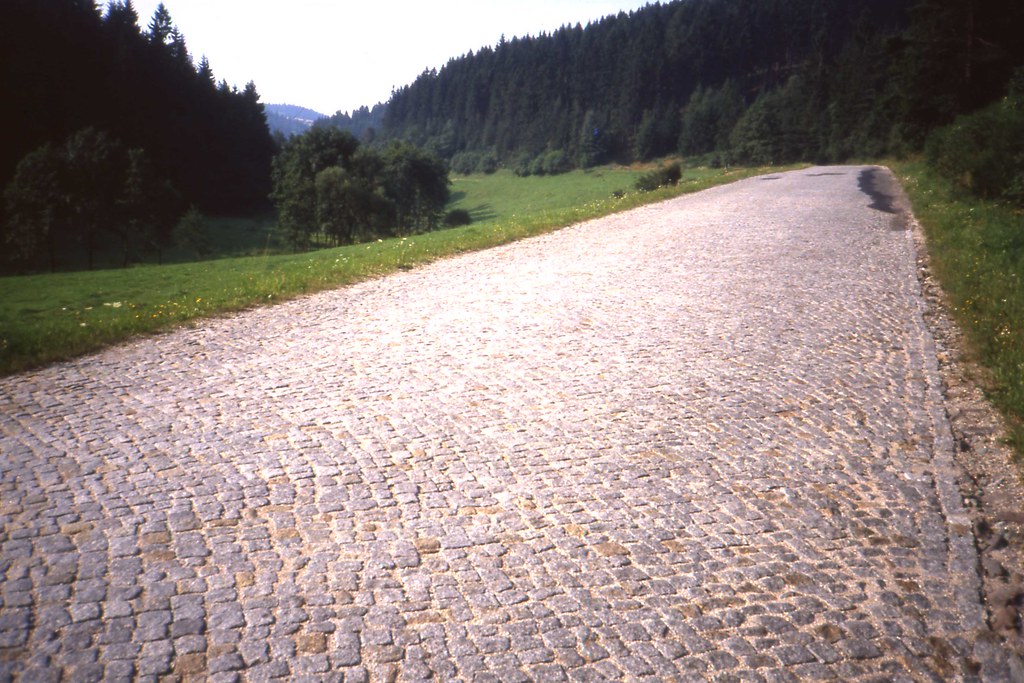 Cobbled rural road in Thüringen. Aug 1991 a photo on Flickriver