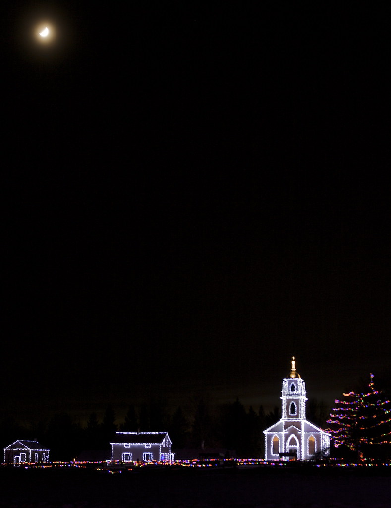 Crescent moon and Christmas Lights in the bag solutions Flickr