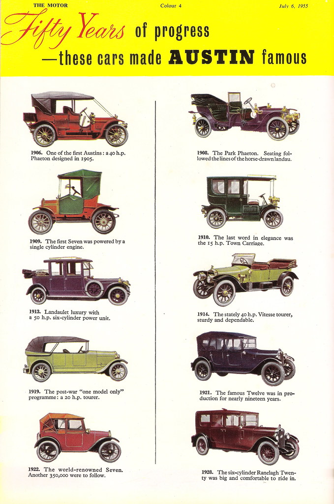 Fifty Years of Austin Progress (1) advert from The Motor… Flickr
