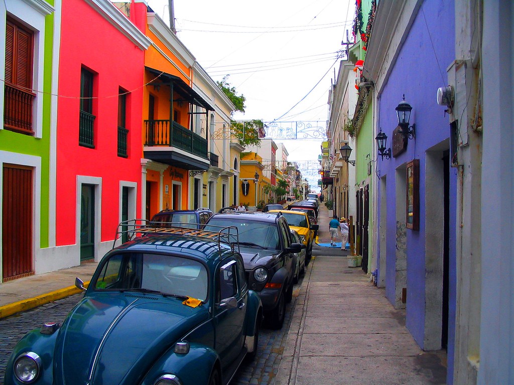Colorful narrow street in Old San Juan, Puerto Rico Flickr