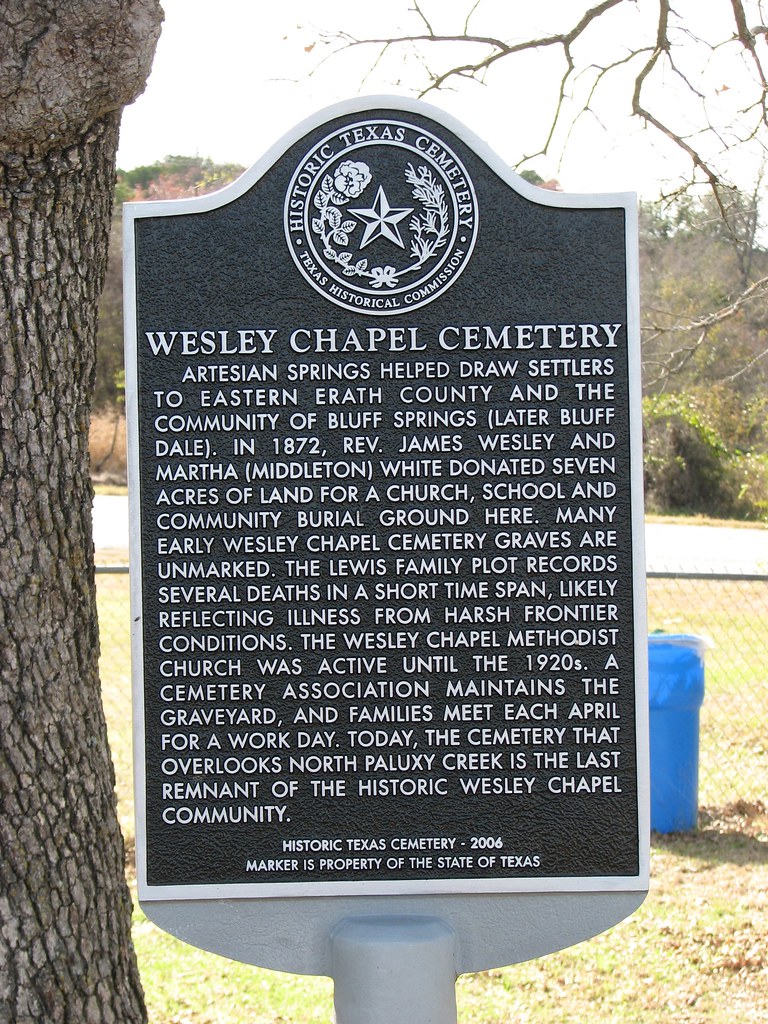Wesley Chapel Cemetery Texas Historical Markers Flickr