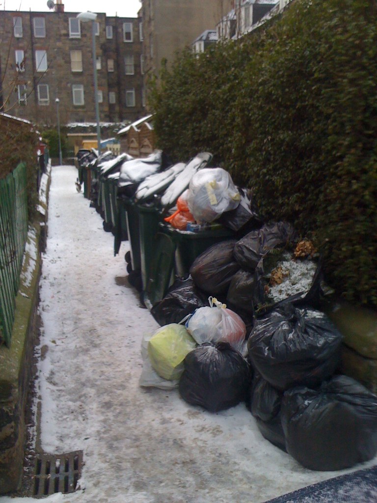 Three weeks of missed bin collections looks like this Flickr