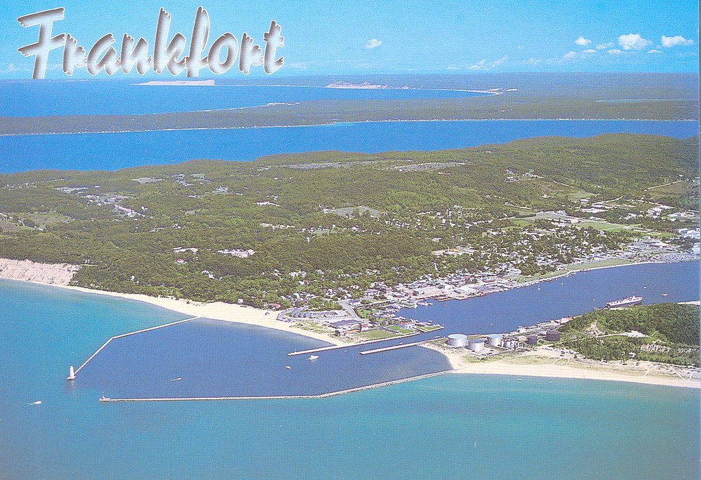 Frankfort MI Aerial View Harbor North Lighthouse Town Crys… Flickr