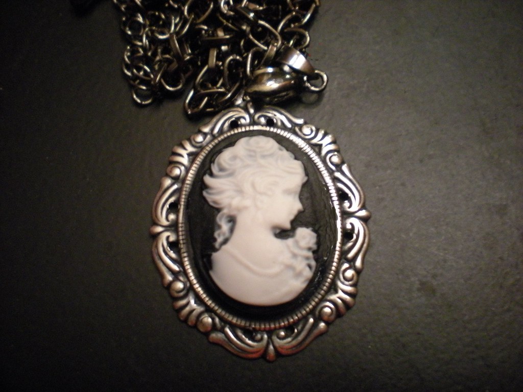 black cameo pendant emylyne Flickr