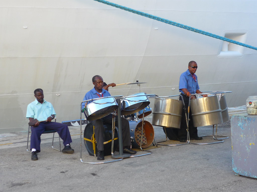 Steel pan band in Barbados Petchie Flickr