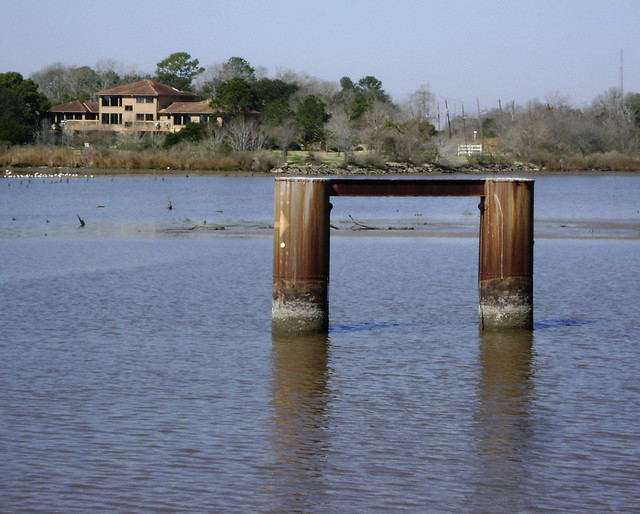 Bridge Supports for Older Old Galveston Road Bridge over Clear Creek