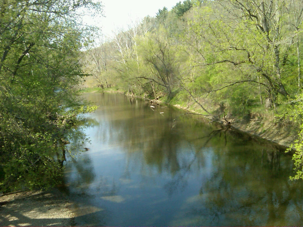 Kokosing River View upstream from the second bridge on the… Flickr