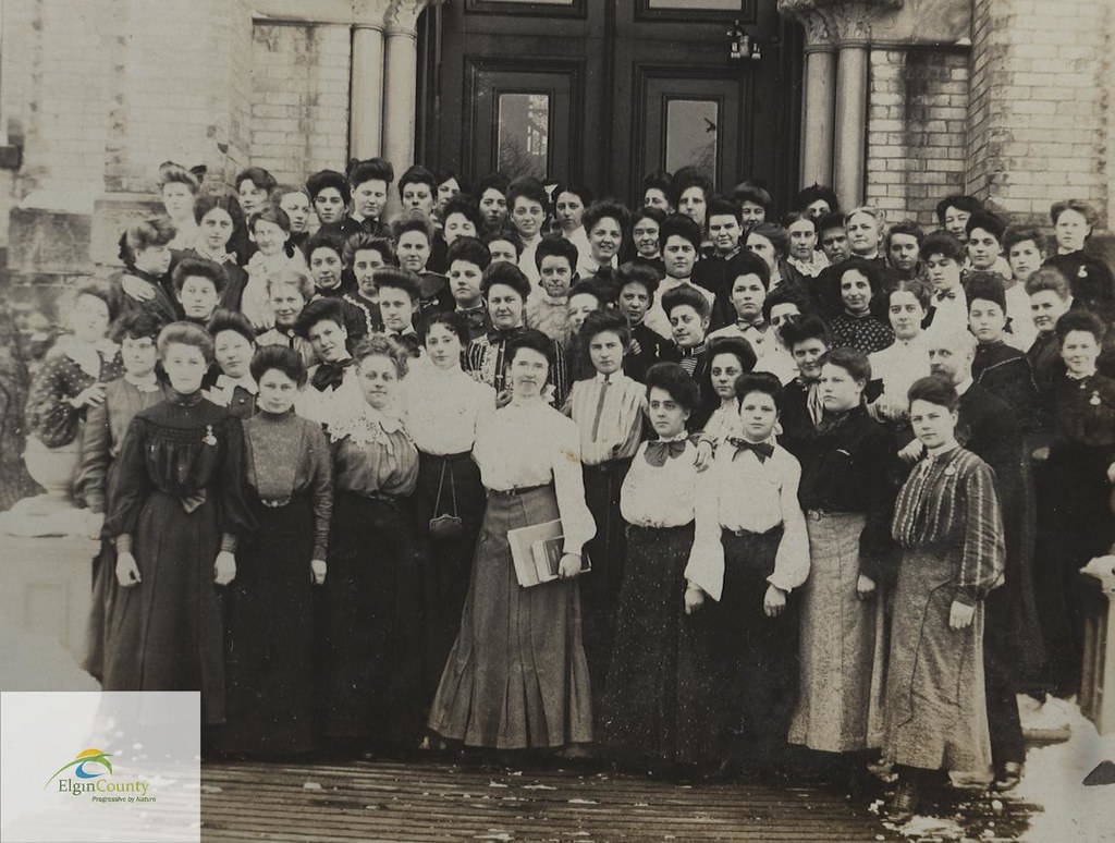 Faculty and students, Alma College, St. Thomas, circa 1905… Flickr