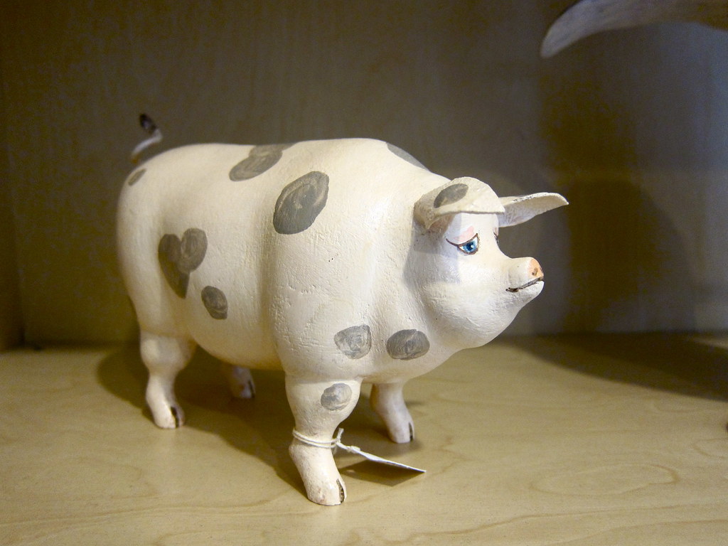 Papier mache pig Designed and hand made by Jim Seffens, an… Flickr