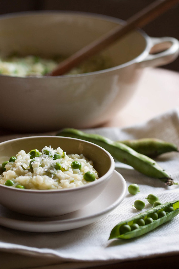 Serving 112/365. Dinner green risotto with fava beans, pe… Flickr