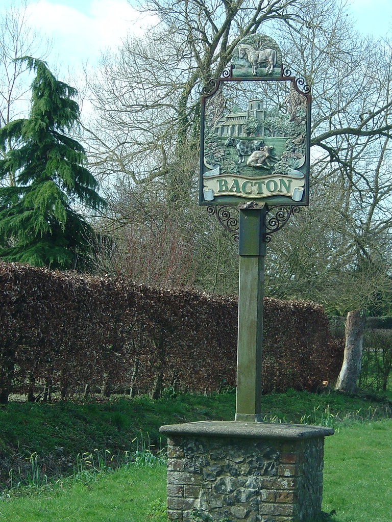 BACTON (Suffolk) village sign 00griff00 Flickr