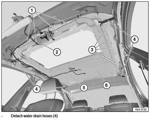 E66 - sunroof drain tube locations | E66 - sunroof drain tub… | Flickr