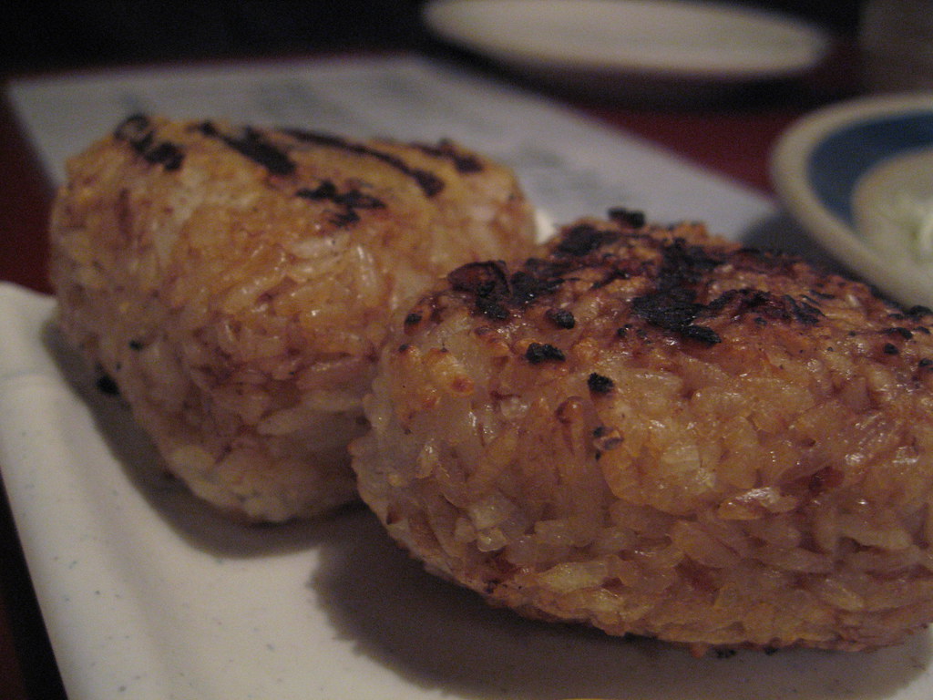 Yaki Onigiri Grilled rice balls FuRaiBo (Los Angeles, CA… Ron