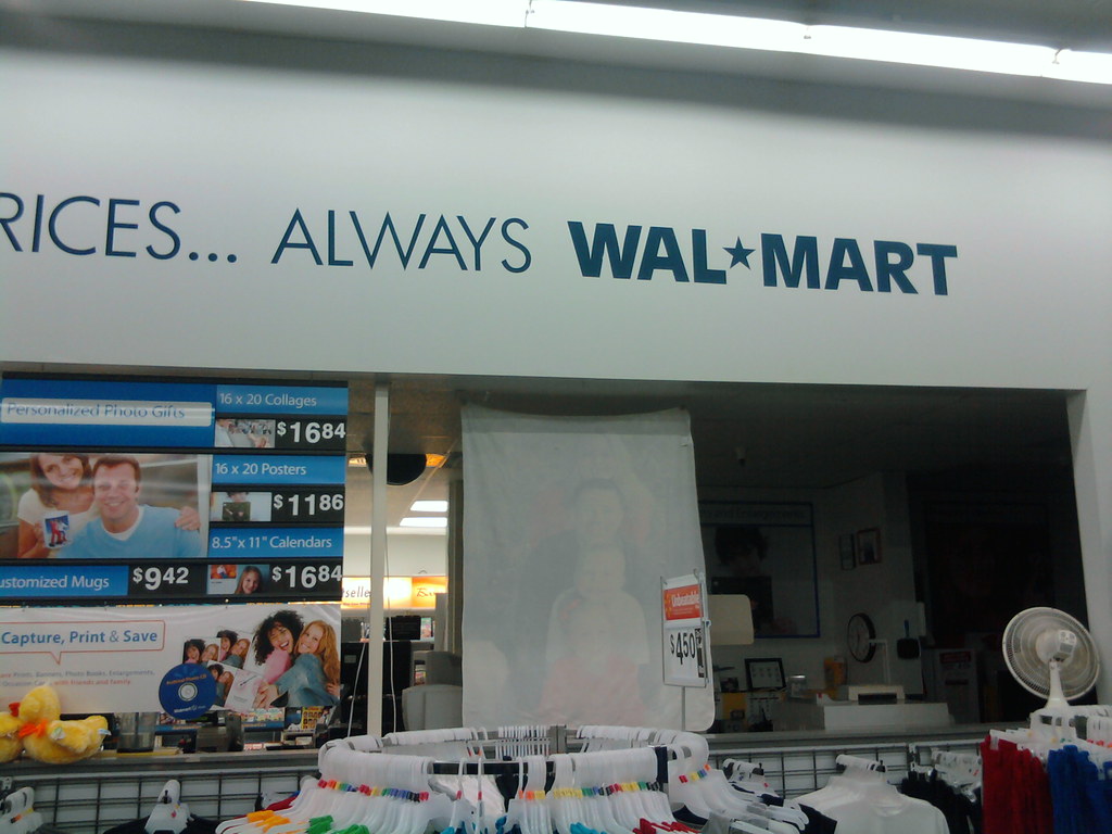 WalMart Denison, Iowa Old Tagline on their wall a photo on