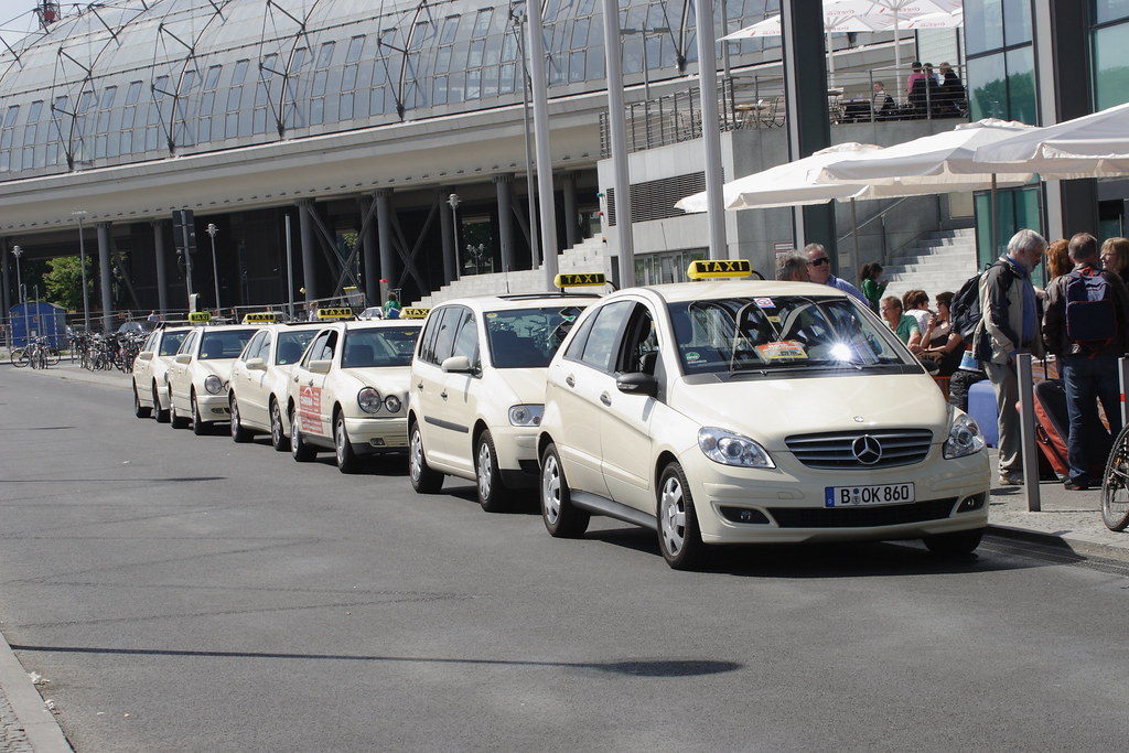 Taxis at Berlin Hauptbahnhof Central Station Ian Press Flickr