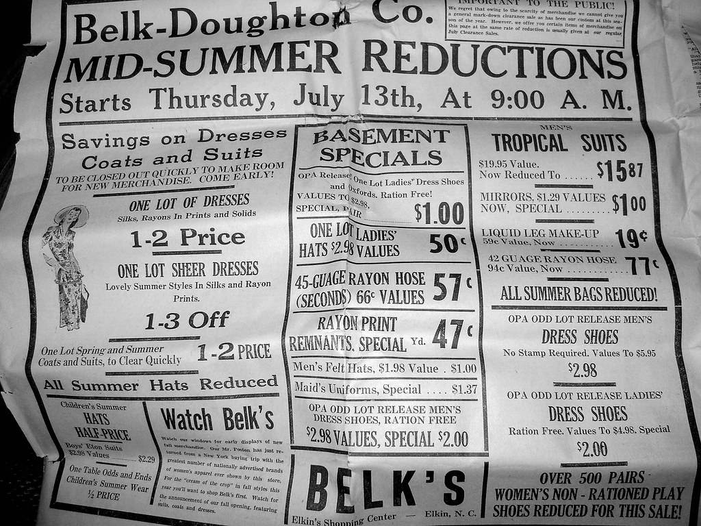 The Elkin Tribune 1944 Belk Doughton Co Elkin NC This is a… Flickr