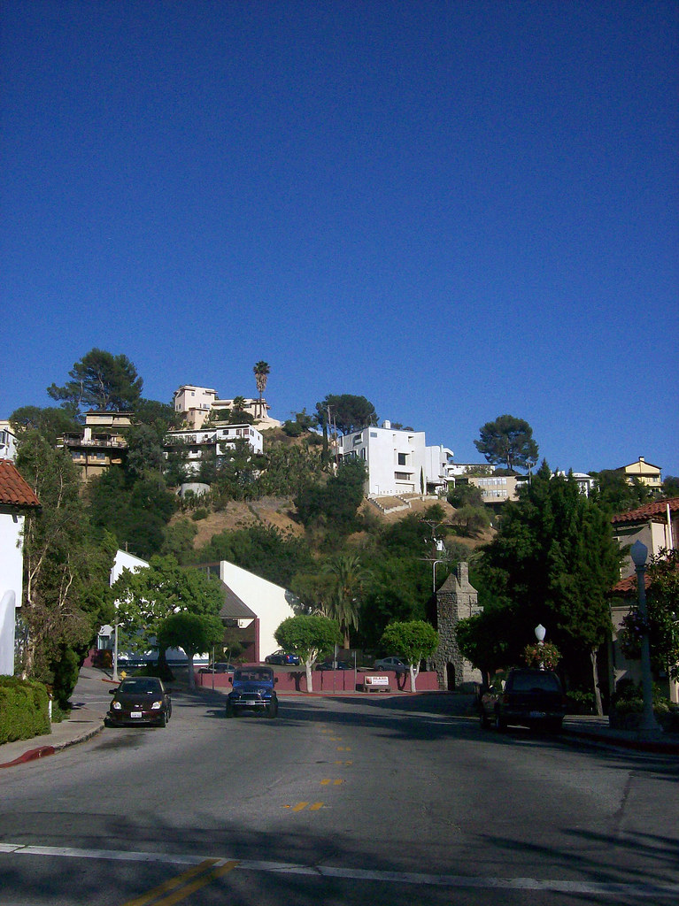 Hollywood Hills Driving into the Hollywood Hills. Road Tripping