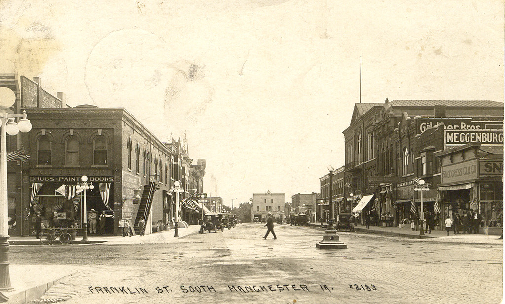 Manchester, Iowa, Franklin Street South Postmarked West Un… Flickr