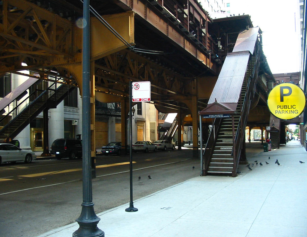 L Train Stairs Ramp to the Chicago L Train on late summer … Flickr