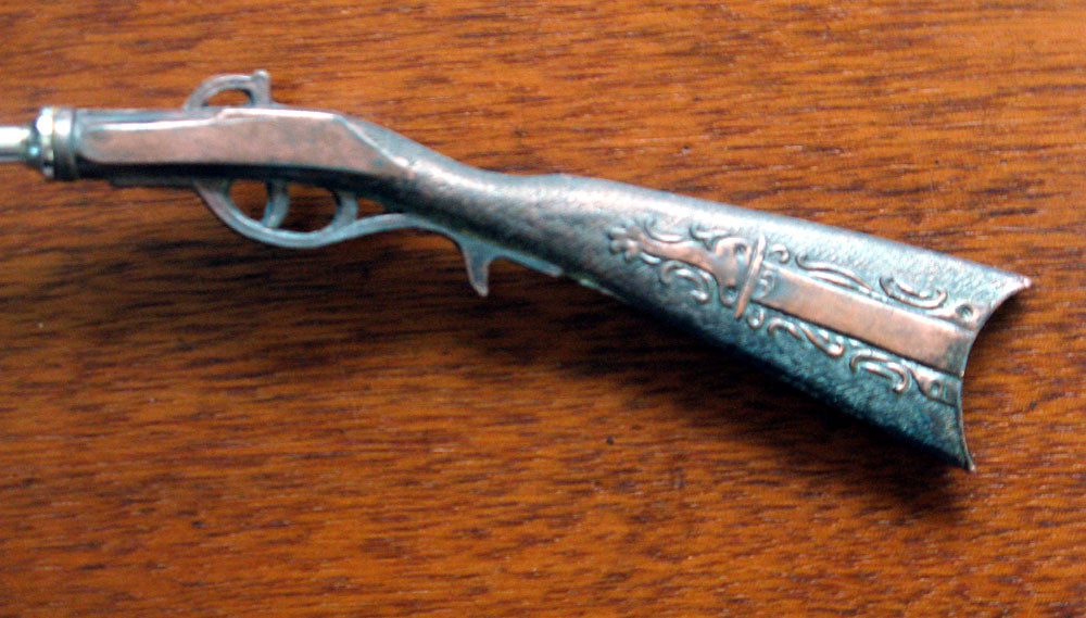 Vintage bar jigger with rifle stock handle detail Flickr