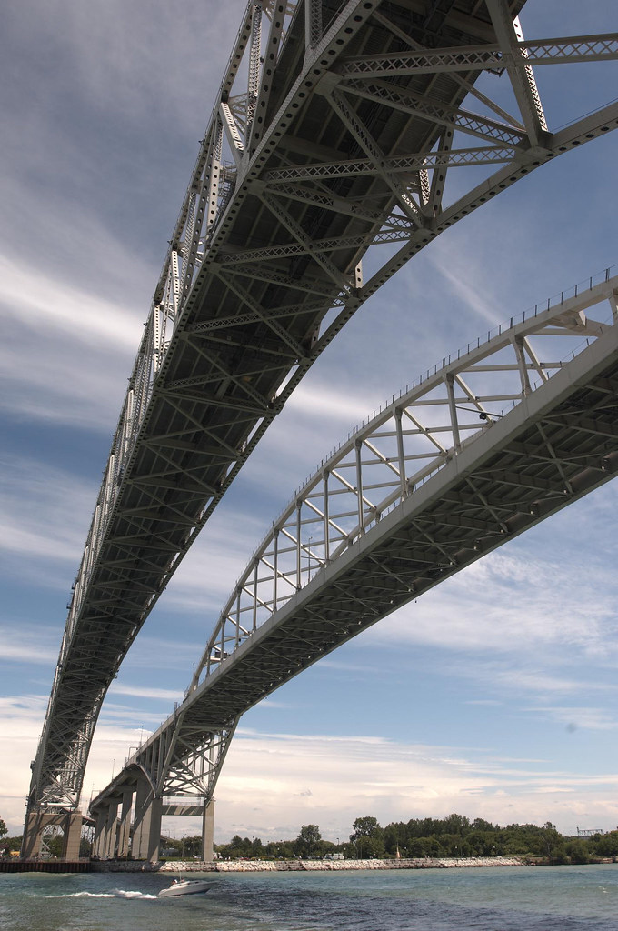 Blue Water Bridge The arching Blue Water Bridge in Port Hu… Flickr
