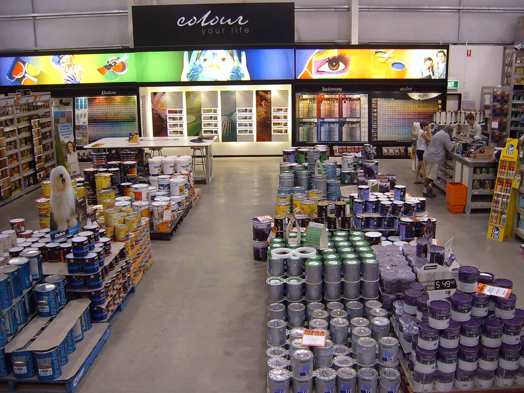 All sizes Beenleigh Mitre 10 MEGA store interior Paint Shop