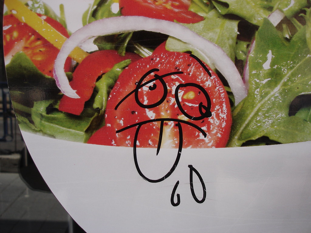 Tomato cartoon On this photo of a salad in downtown Jerusa… Flickr