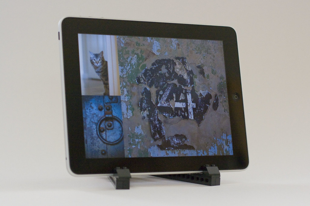 Lego iPad stand front in use Rob Marquardt Flickr