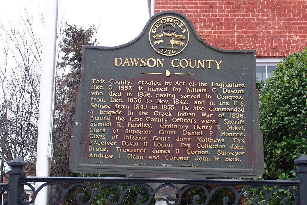 Dawson County Historical Marker Dawsonville, J. Stephen