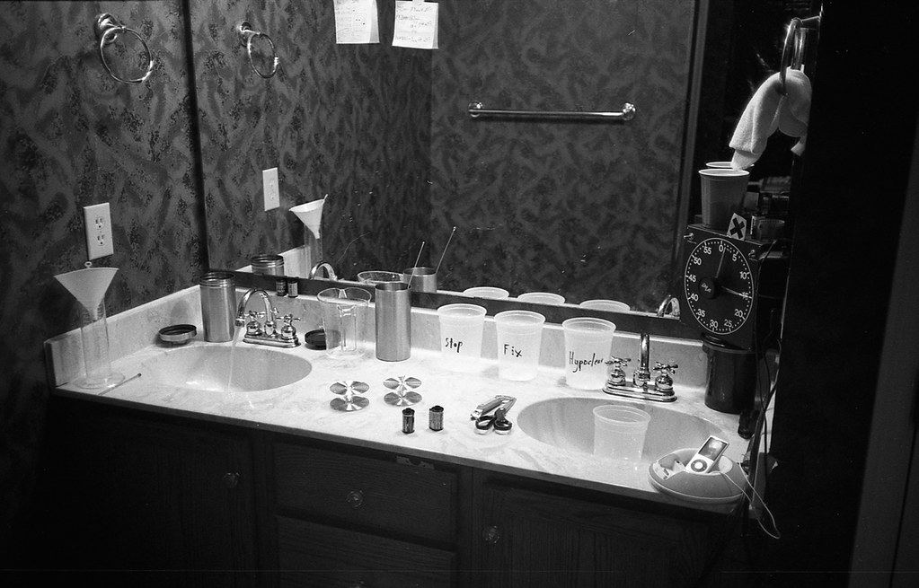 DIY bathroom darkroom My "darkroom" is a bathroom I share … Flickr