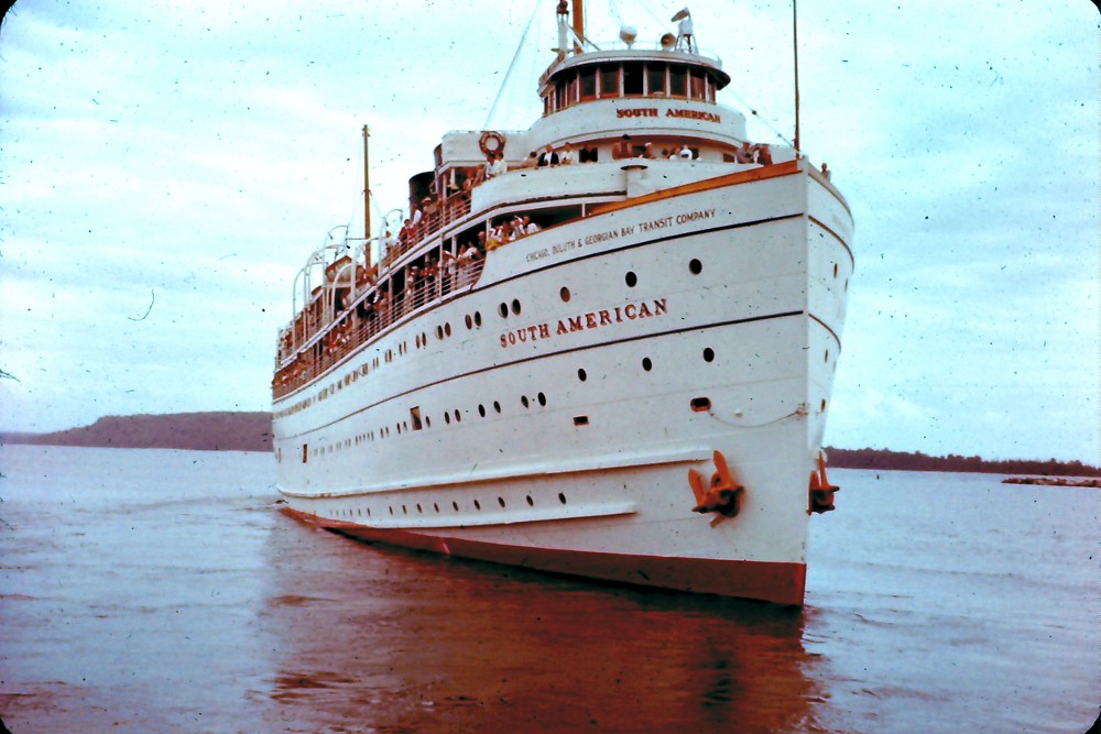 Bay Line Cruise ship at Mackinac Island, Septembe