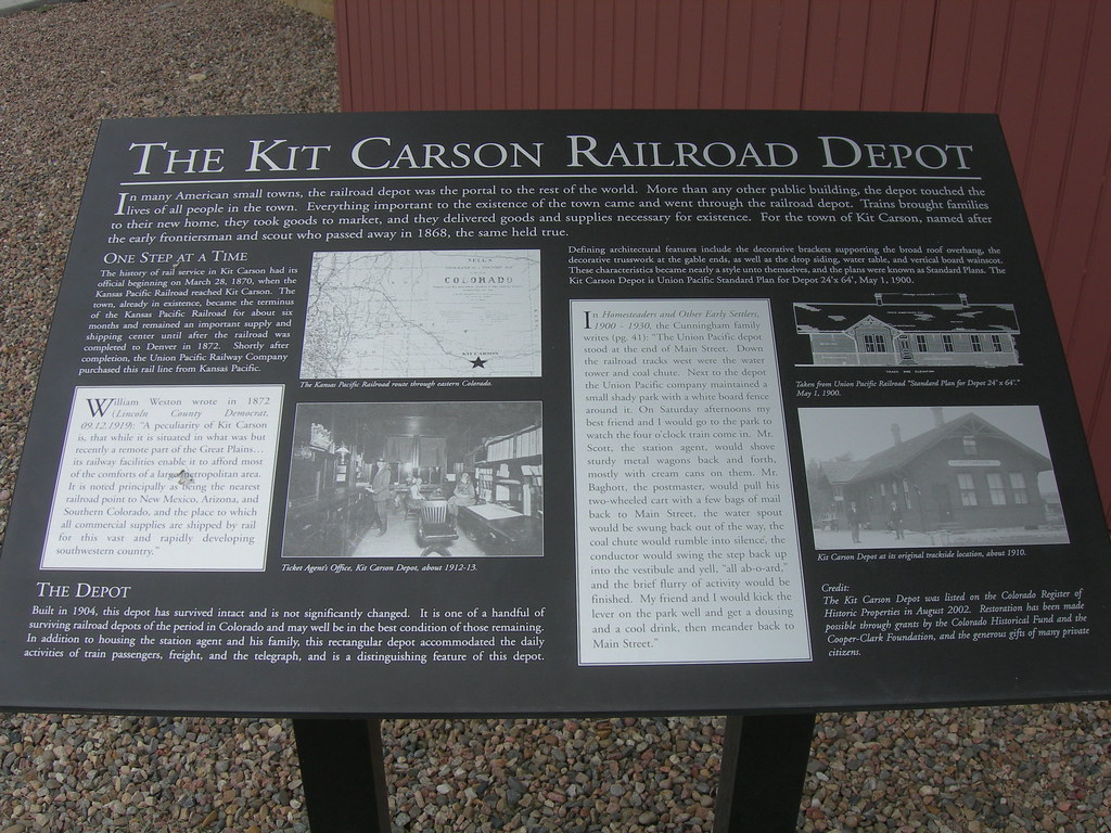 Kit Carson Train Depot Sign Kit Carson, Colorado Jimmy Emerson, DVM