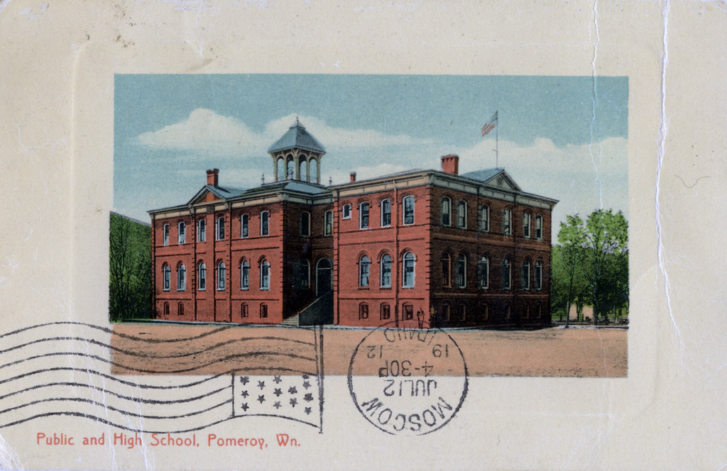 Public High School, circa 1912 Pomeroy, Washington a photo on