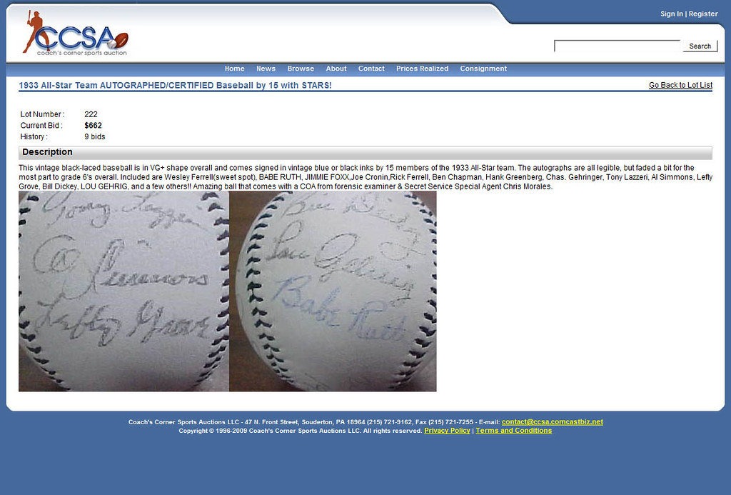 1933 all star ball 222853 This was in the Coach's Corner… Flickr