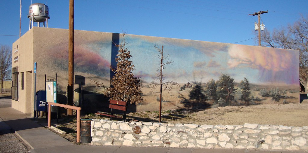 Post Office 88267 (Tatum, New Mexico) This mural is locate… Flickr