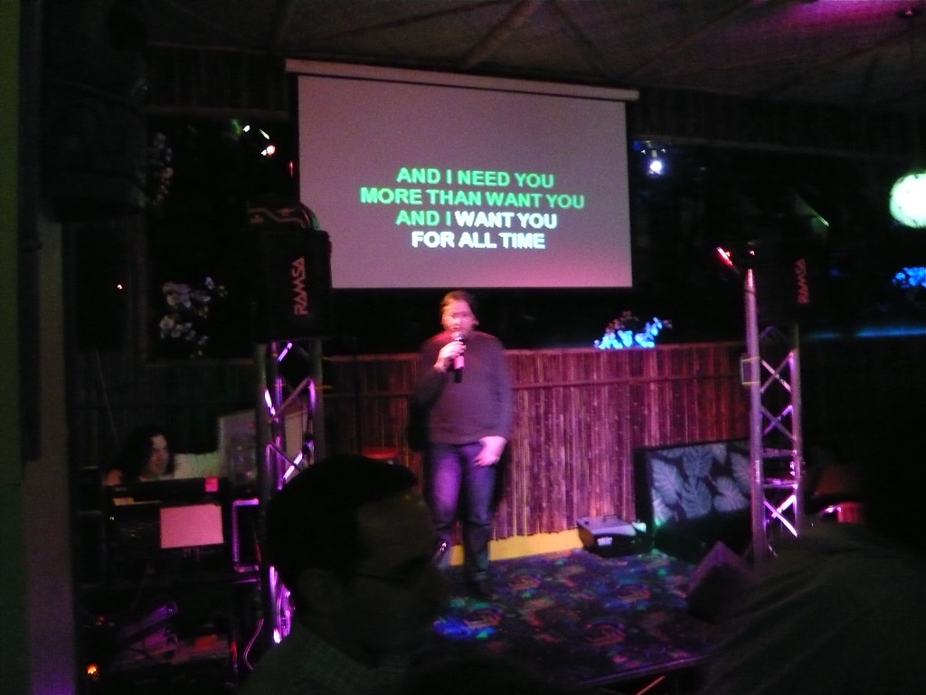 Karaoke Jeremy singing his karaoke standard Wichita Linem… Flickr